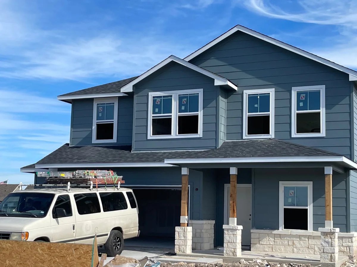 Finished two-story new-construction house